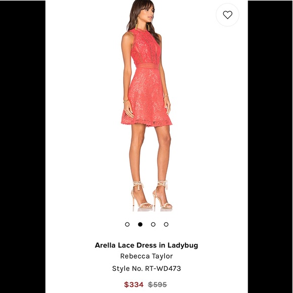 ⭐️⭐️POSHER PICK- Rebecca Taylor Arella Lace Dress in Ladybug⭐️⭐️ - Picture 6 of 6